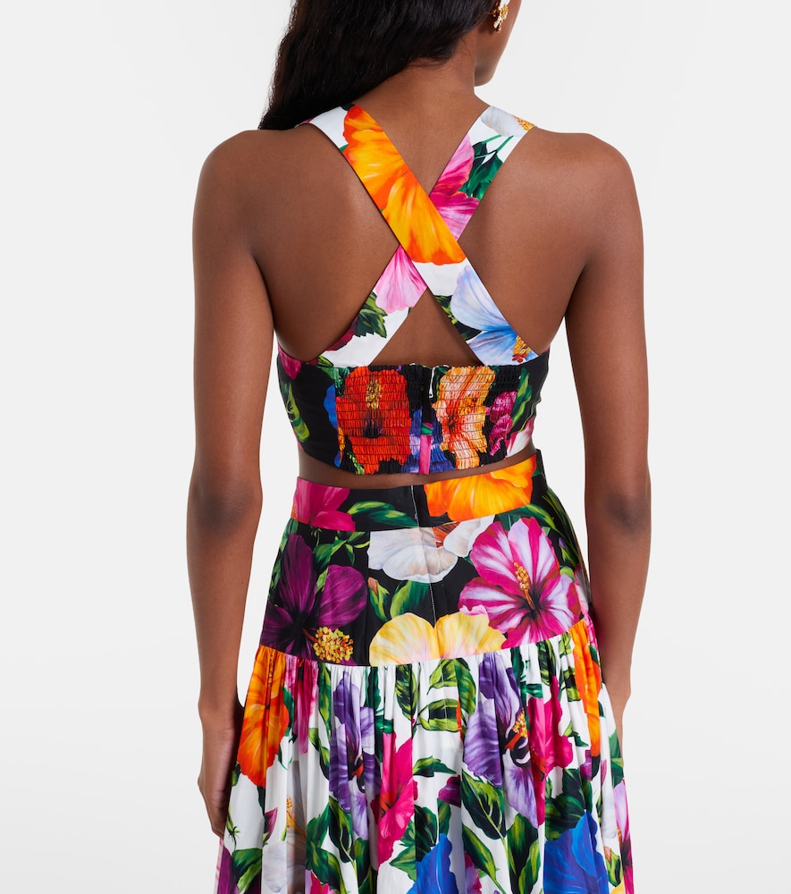 Dolce&Gabbana Floral Cotton Crop Top