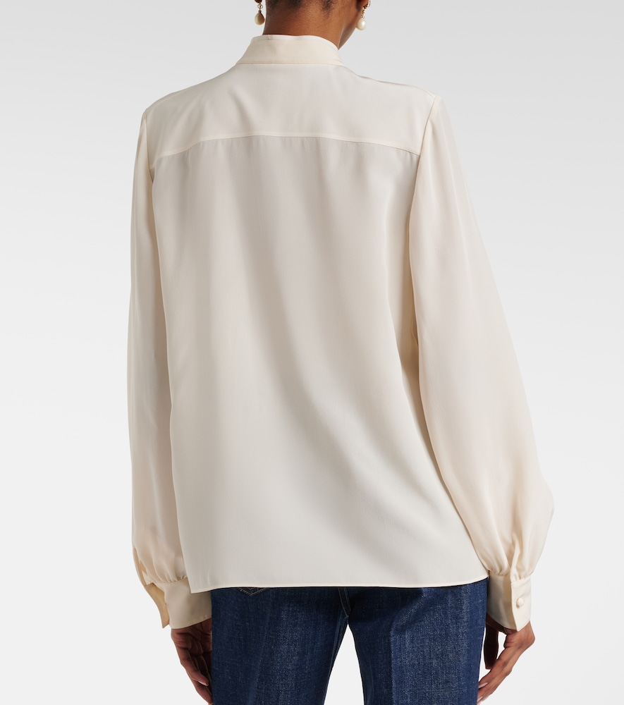Garavani Tie-Neck Silk Crêpe De Chine Blouse