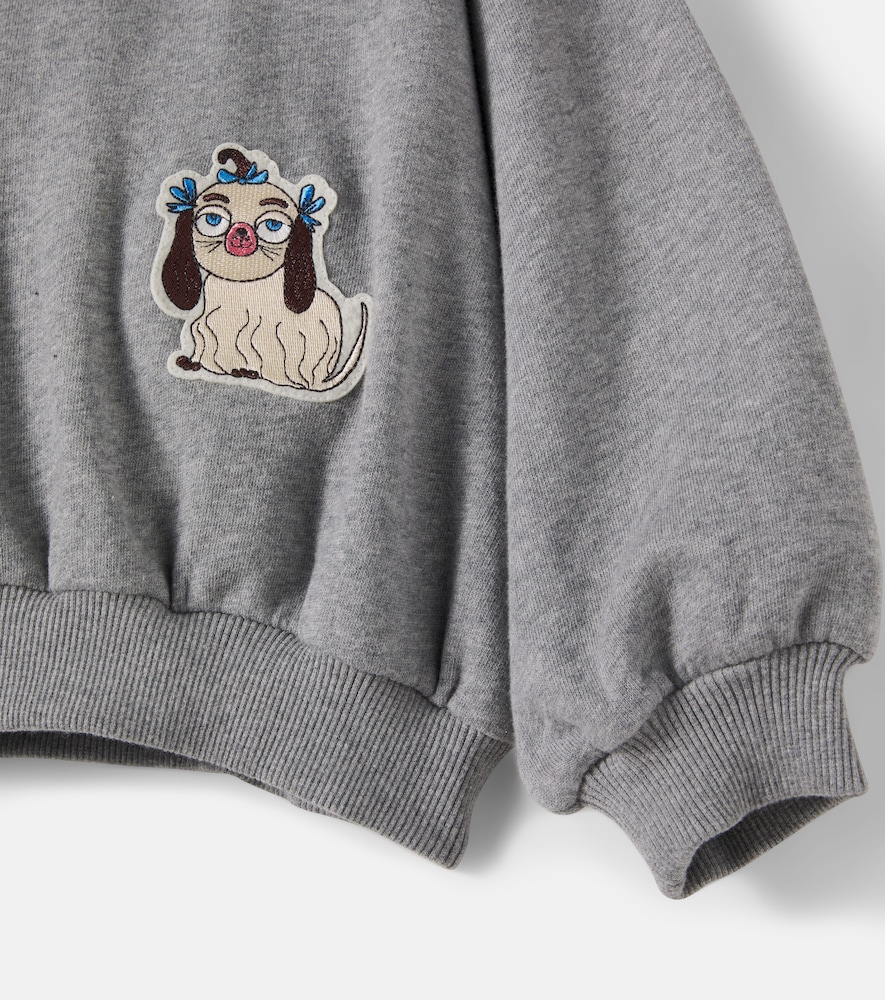  Mini Rodini Mini Rodini Sudadera Minibabies De Jersey De Algodón Con Parche 