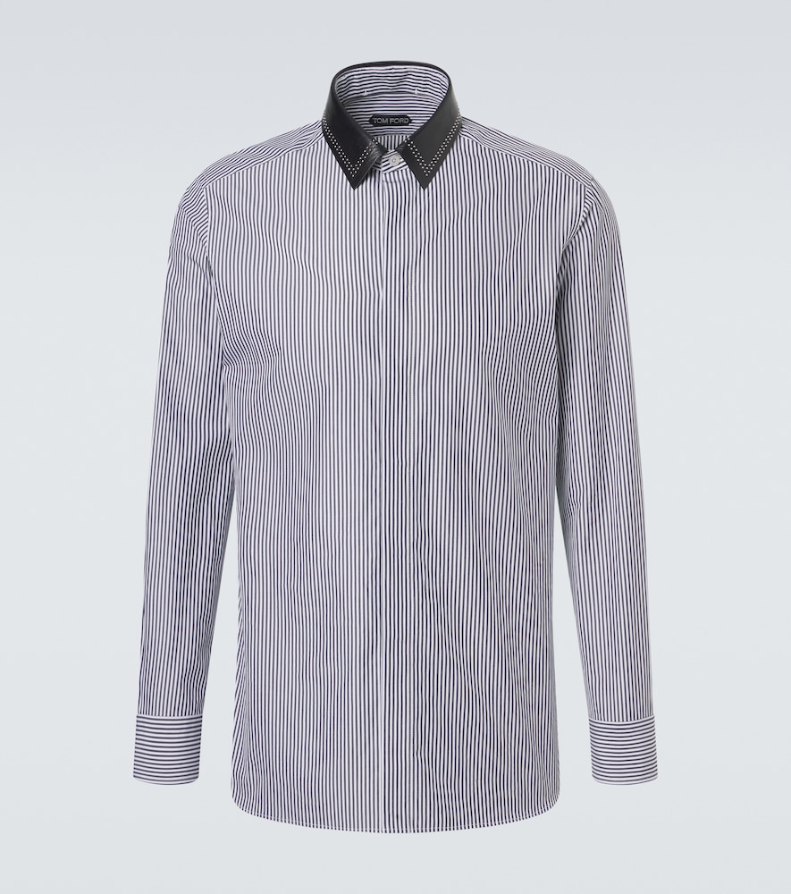 Camicia in popeline di cotone a righe