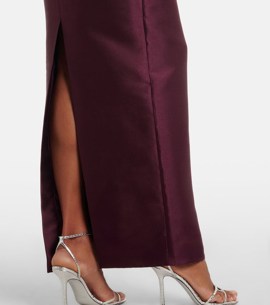 Kira Draped Satin Gown