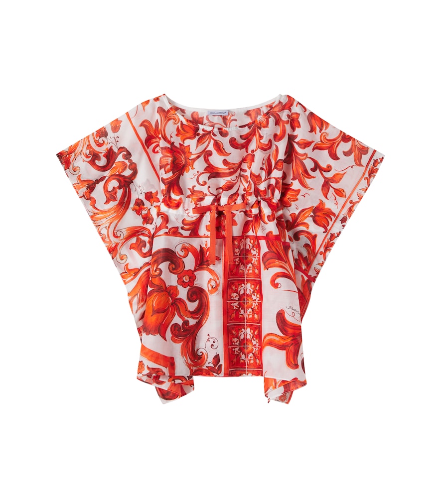 Dolce&Gabbana Kids Orange Majolica Cotton Kaftan Y 8/9 - Mytheresa