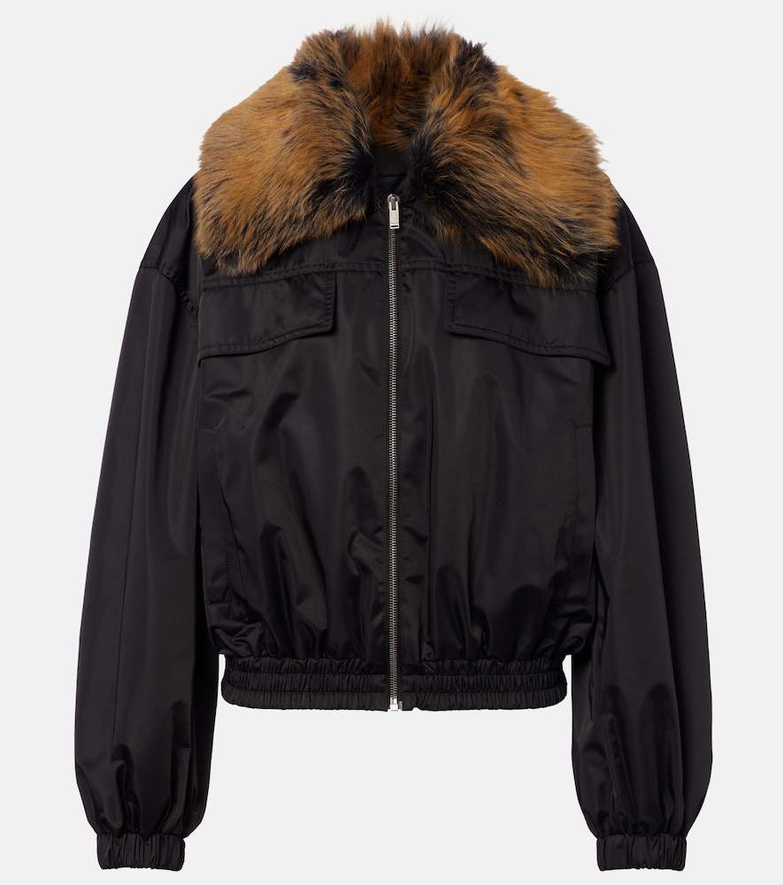 Shearling-Trimmed Blouson Jacket