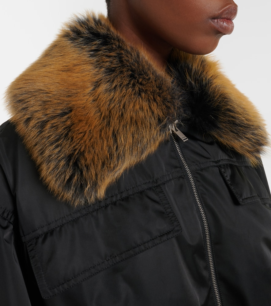  Saint Laurent Saint Laurent Shearling-trimmed Blouson Jacket 