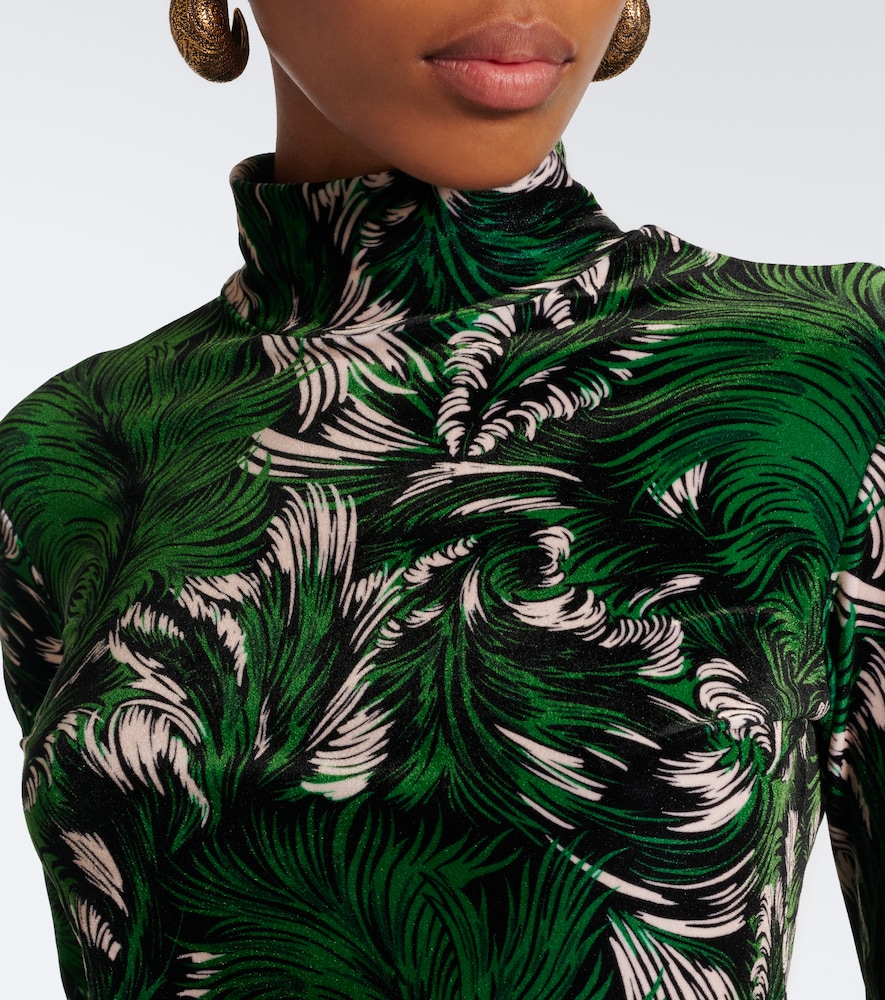 Printed Velvet Top