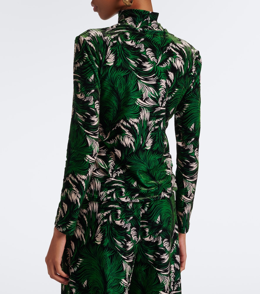 Printed Velvet Top