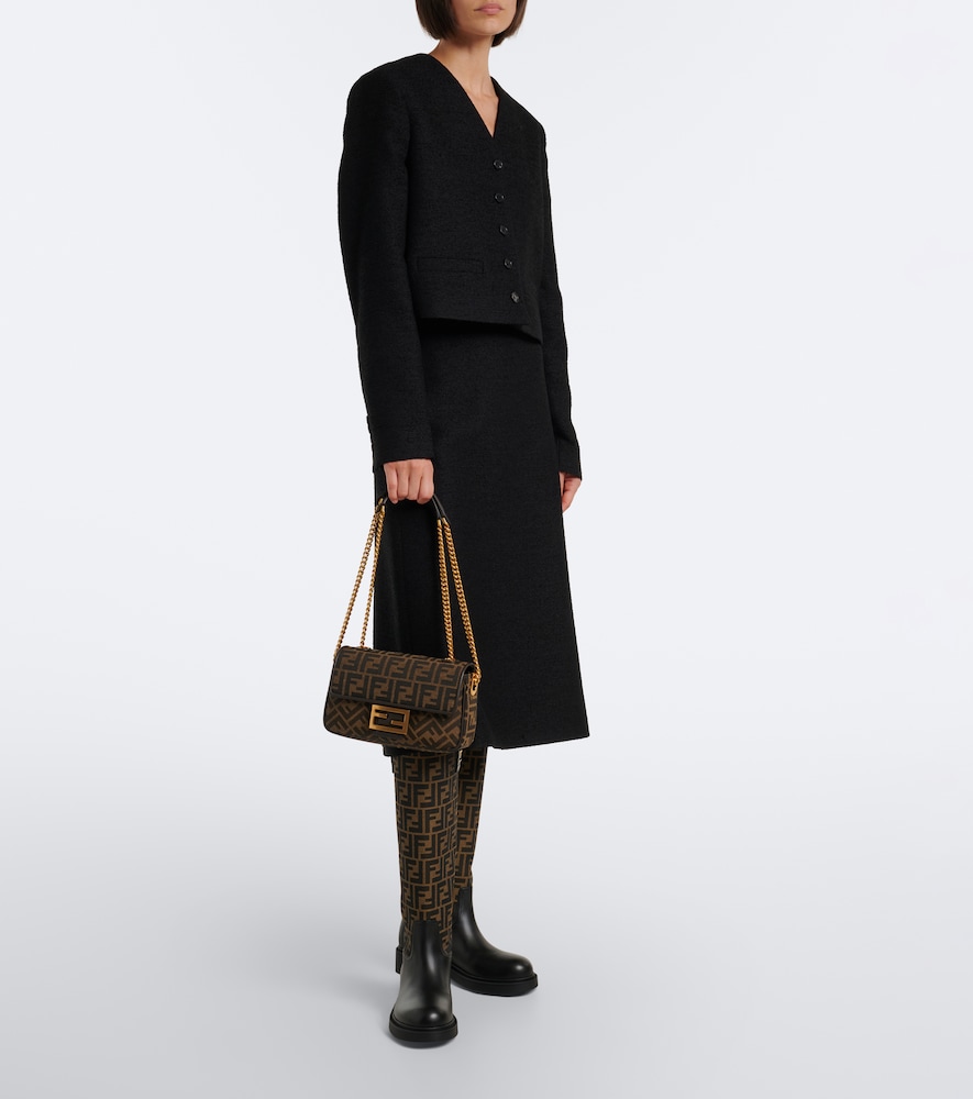 Baguette® Mini Ff Zucca Shoulder Bag