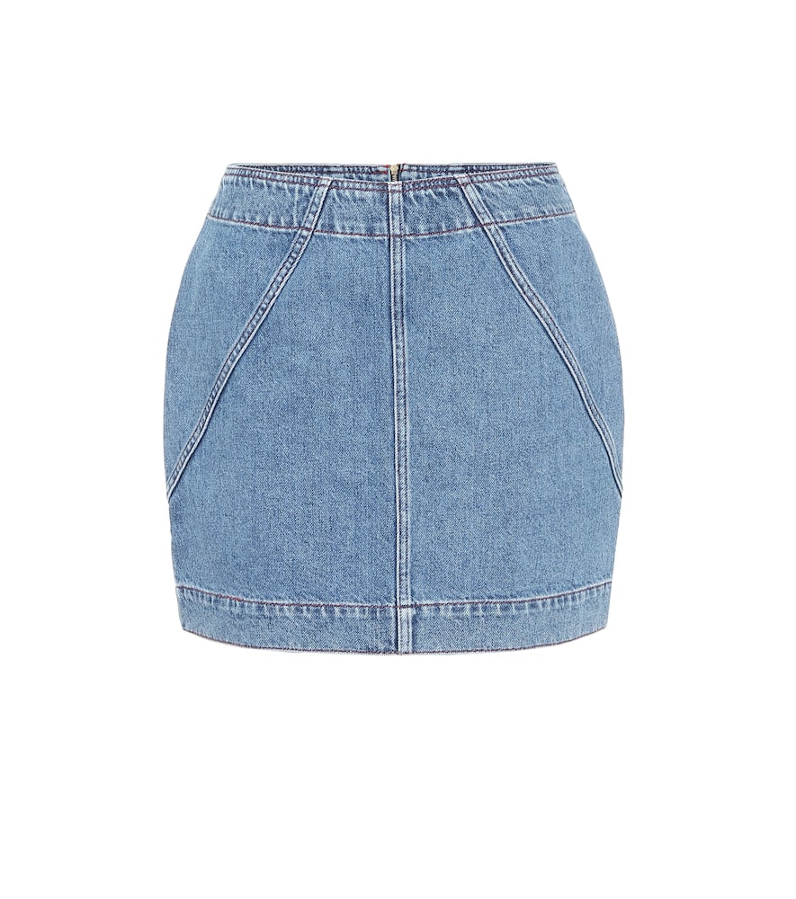 Click to view more detailed imagery on our partner's website Philosophy Di Lorenzo Serafini High-rise Denim Miniskirt In Blue
