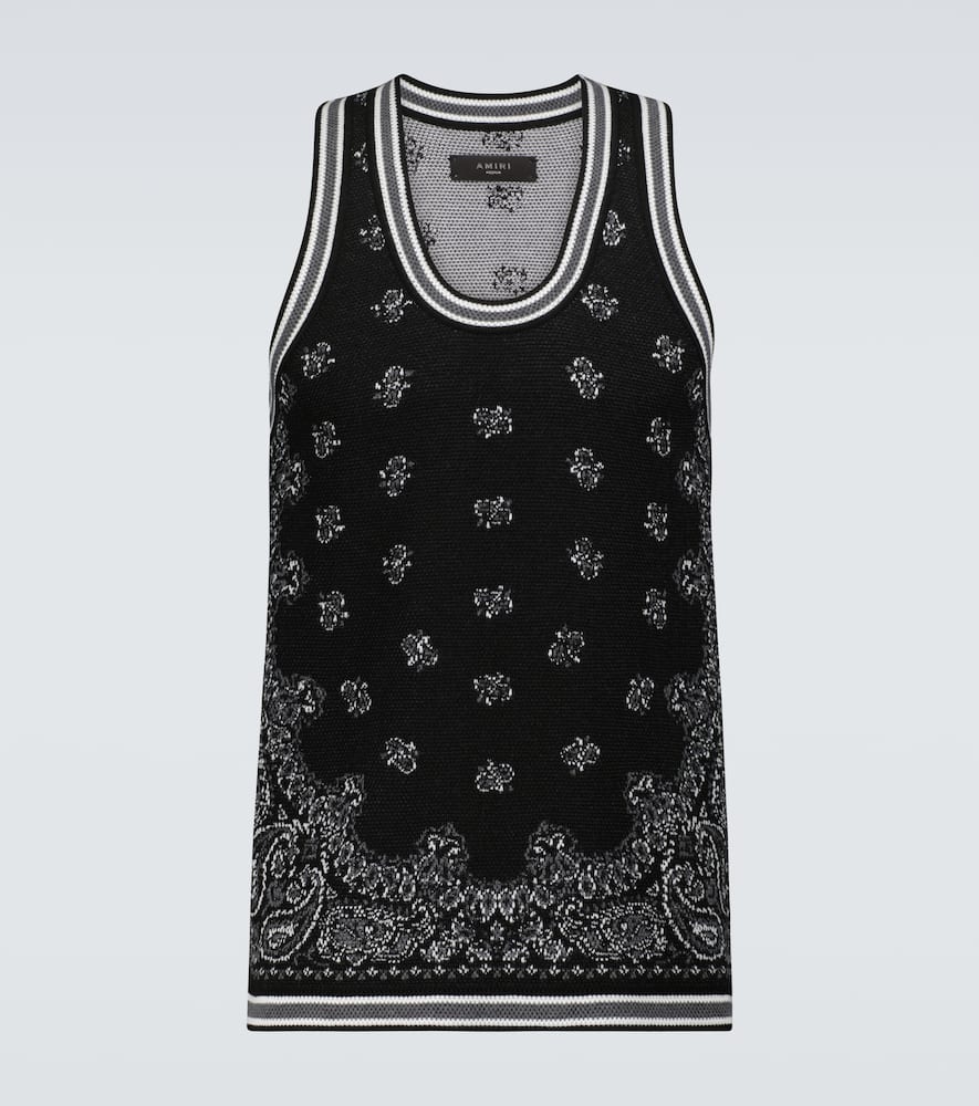 AMIRI BANDANA BASKETBALL TANK TOP,P00562990