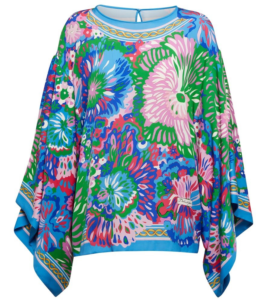 Dolce & Gabbana Floral silk-blend charmeuse top