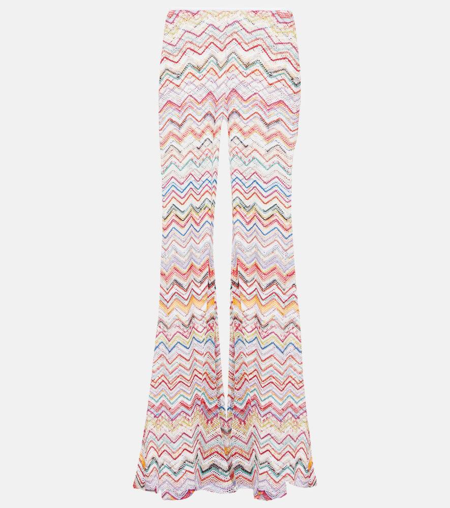 Missoni Mare Zig Zag low-rise lamé flared pants