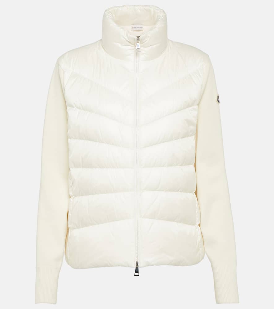 Moncler Down-paneled virgin wool cardigan