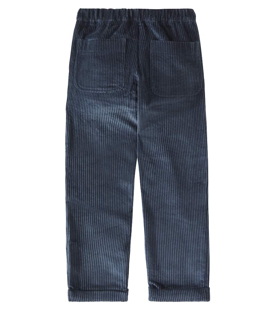 La Coqueta Benito Cotton Corduroy Pants In Blue