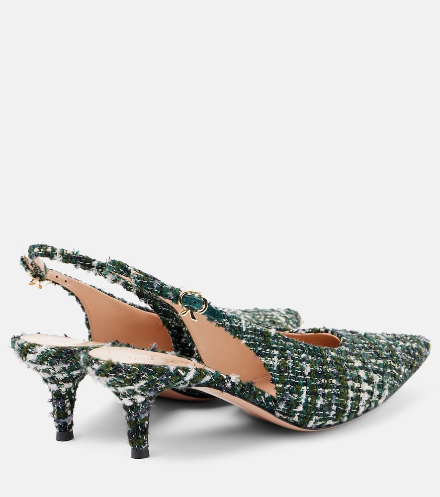  Gianvito Rossi Gianvito Rossi Slingback-pumps 55 Aus Bouclé 