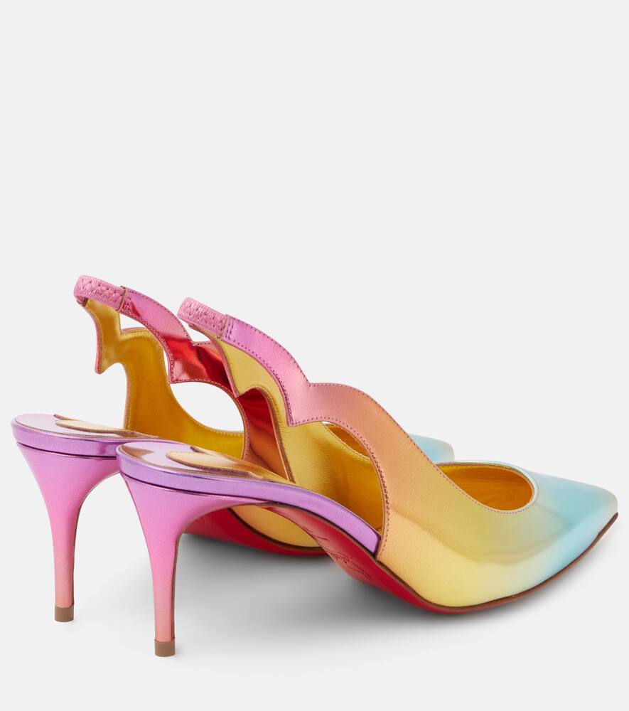 Christian Louboutin Hot Chick 70 Leather Slingback Pumps In Multicoloured