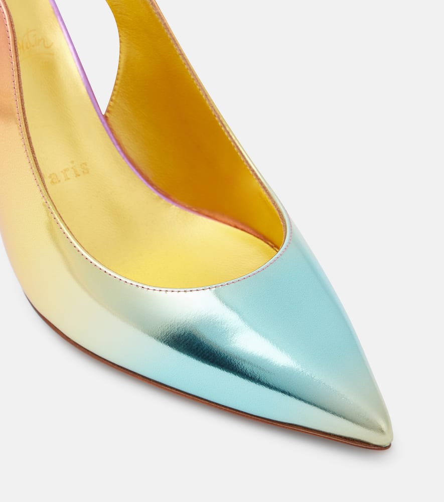 Christian Louboutin Hot Chick 70 Leather Slingback Pumps In Multicoloured