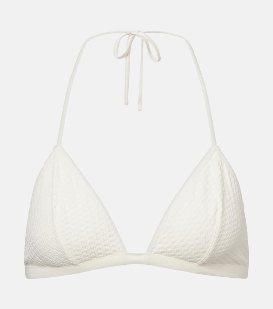 Eres Extra Jacquard Bikini Top In White