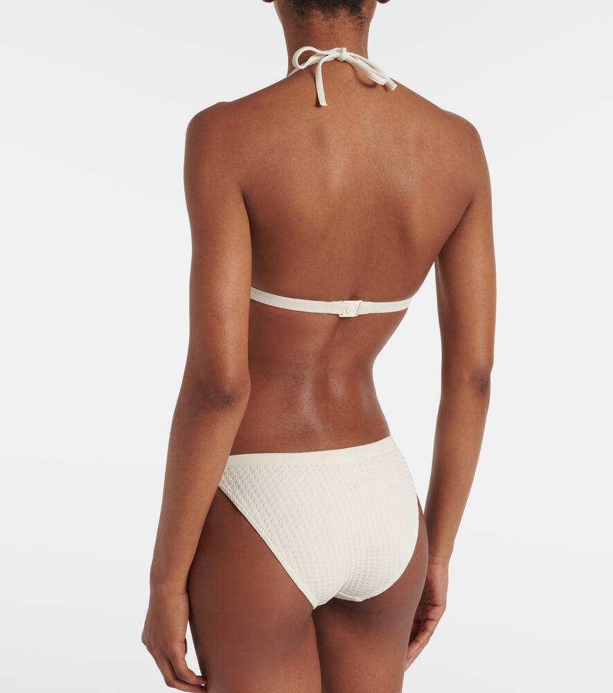 Eres Extra Jacquard Bikini Top In White