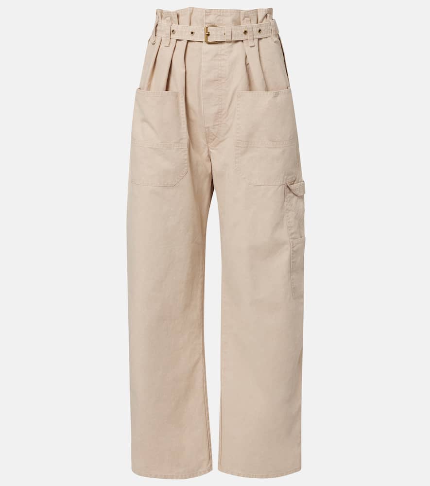 Isabel Marant Étoile Mathilda Cotton Cargo Pants In Neutral