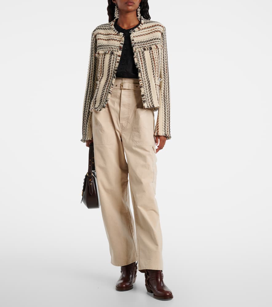 Isabel Marant Étoile Mathilda Cotton Cargo Pants In Neutral