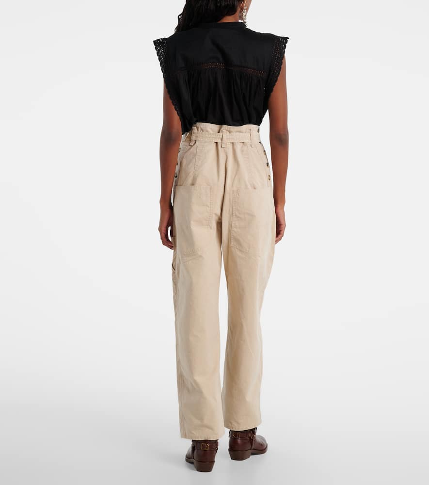 Isabel Marant Étoile Mathilda Cotton Cargo Pants In Neutral