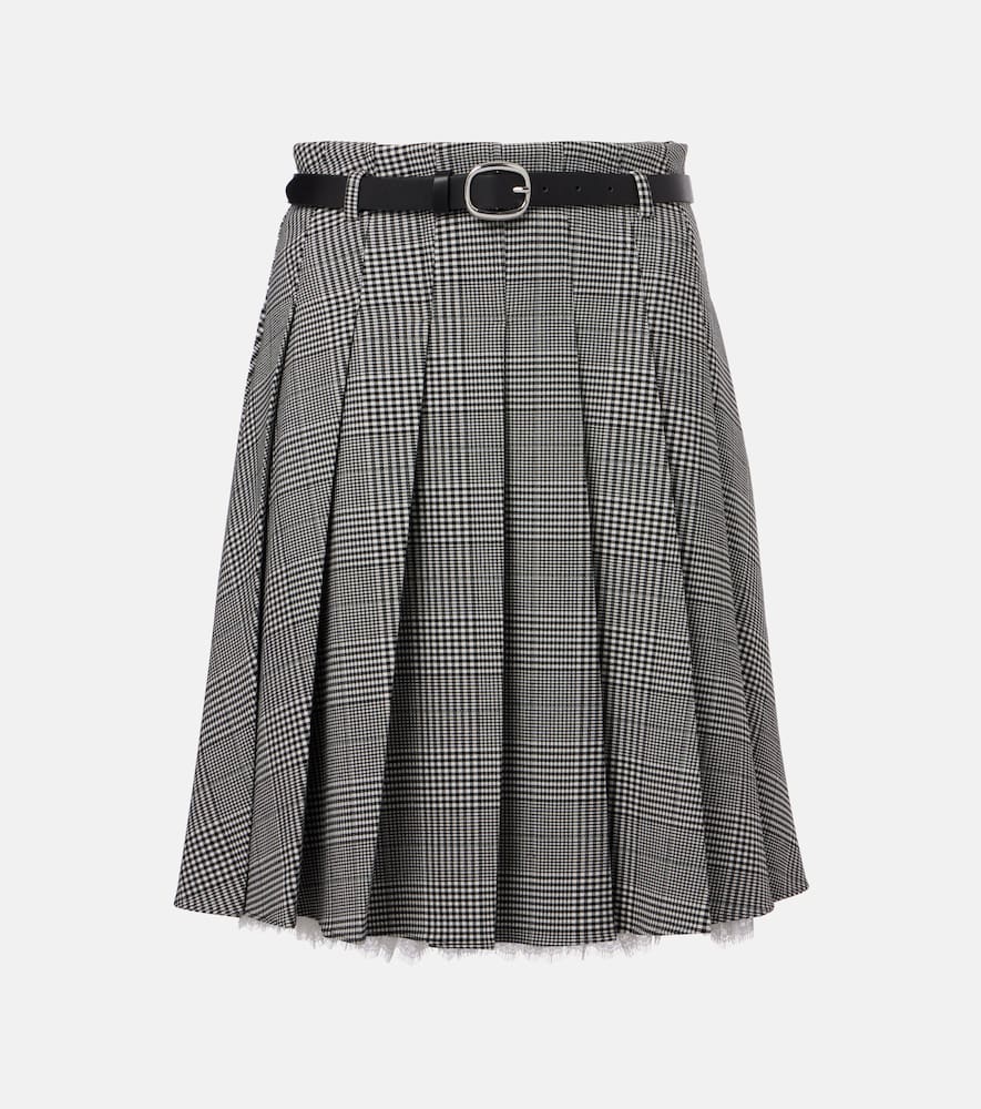 Prince of Wales check pleated miniskirt