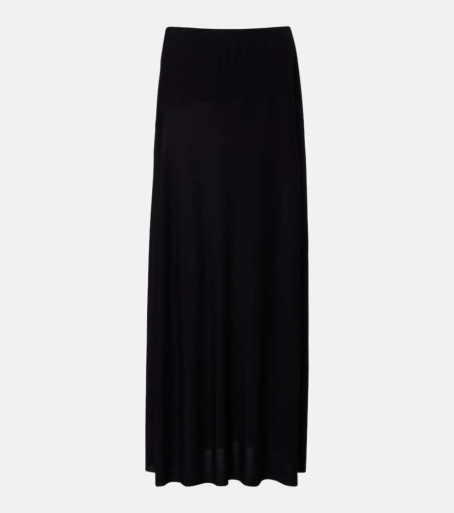 The Row Mirla Jersey Maxi Skirt In Black
