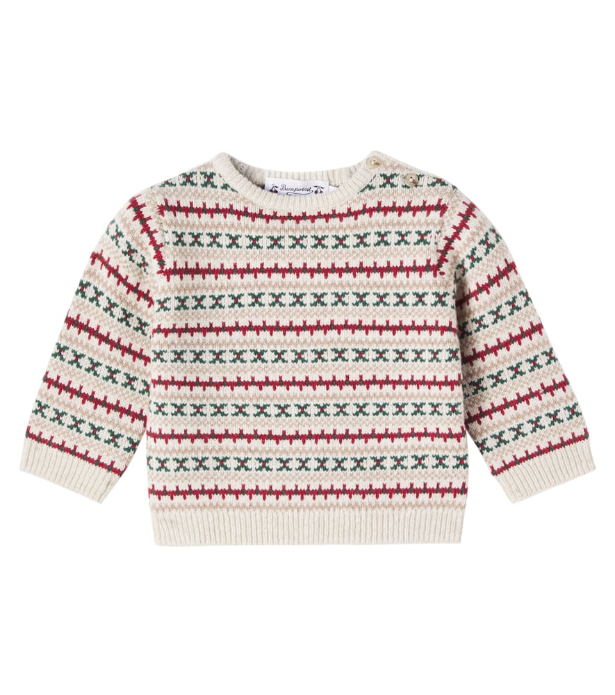 Bonpoint Baby Wool And Cotton-blend Sweater In Multi