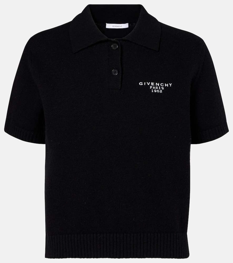 Givenchy Wool And Cashmere Polo Sweater In Black