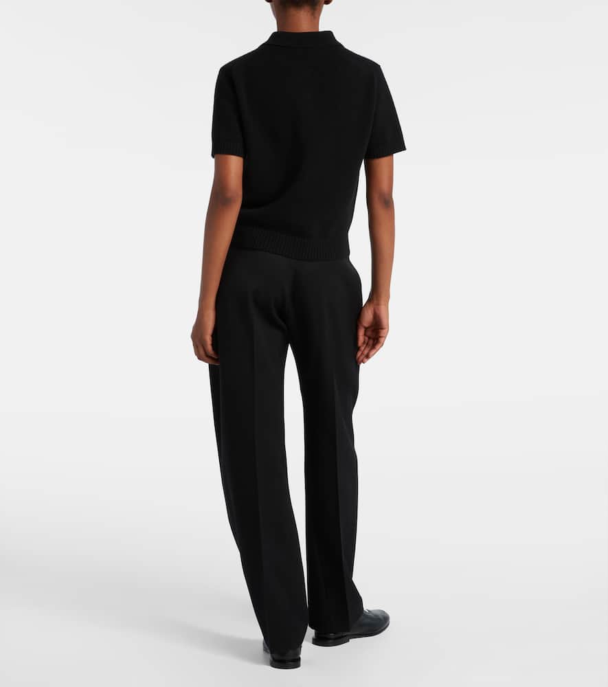 Givenchy Wool And Cashmere Polo Sweater In Black