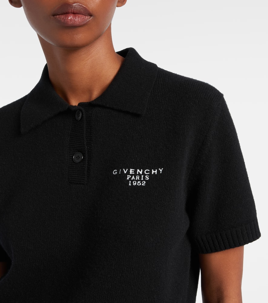 Givenchy Wool And Cashmere Polo Sweater In Black