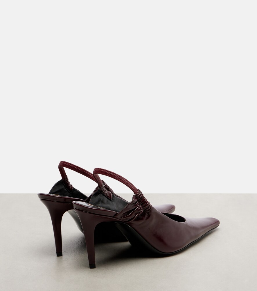  Saint Laurent Saint Laurent Anne-marie Leather Slingback Pumps 