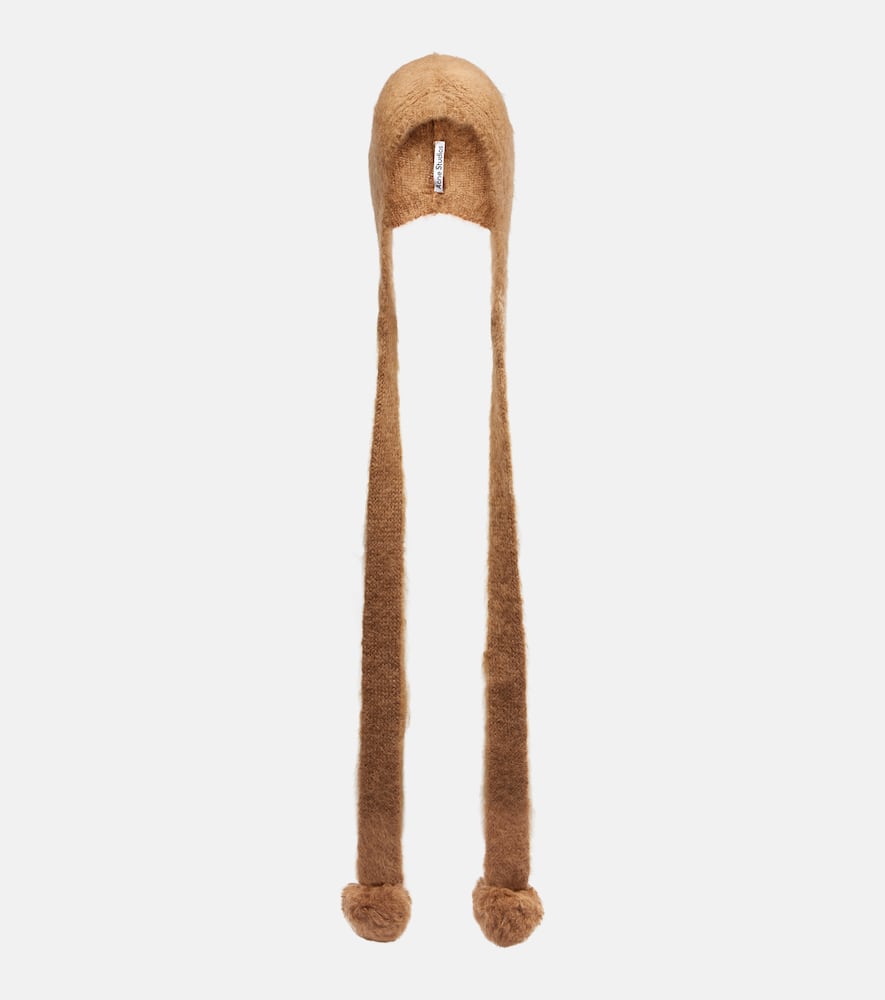 Acne Studios Klavad Mohair And Wool Hat In Brown