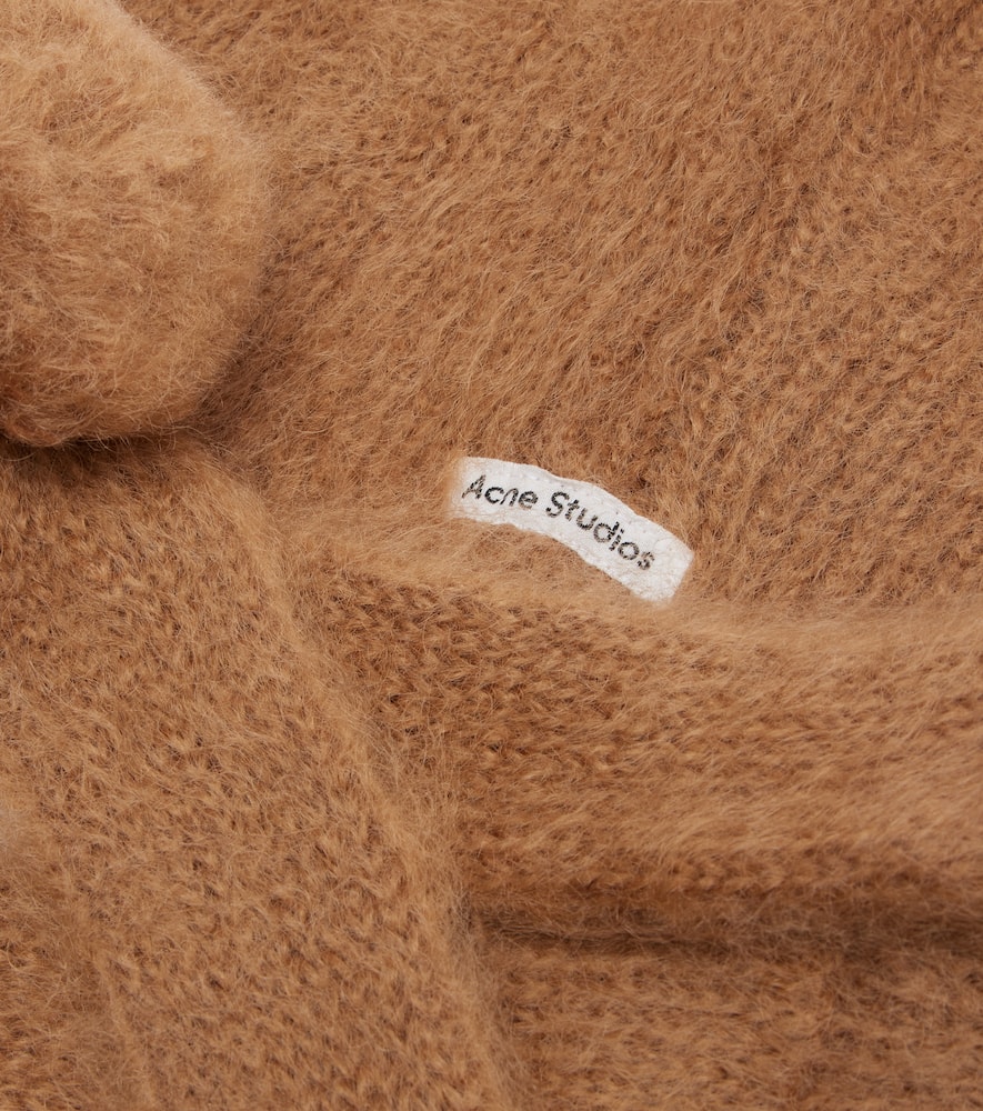 Acne Studios Klavad Mohair And Wool Hat In Brown