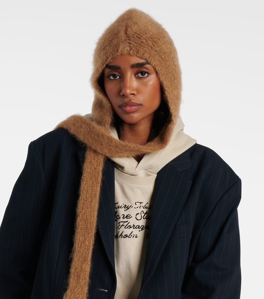 Acne Studios Klavad Mohair And Wool Hat In Brown