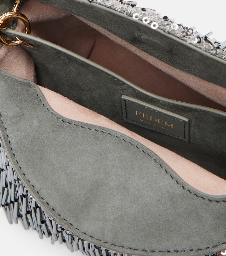  Erdem Erdem Bloom Mini Embellished Tote Bag 