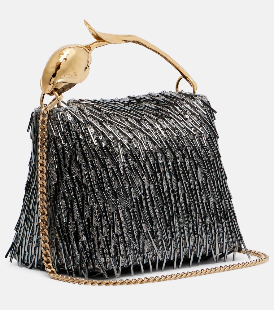  Erdem Erdem Bloom Mini Embellished Tote Bag 