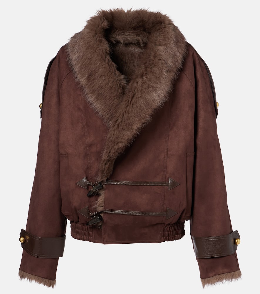 Xu Zhi Reversible Faux Fur Jacket In Brown