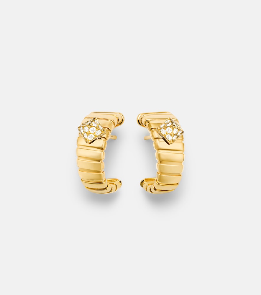 Bvlgari Boucles doreilles Bvlgari Tubogas en or 18 ct et diamants 8000 €