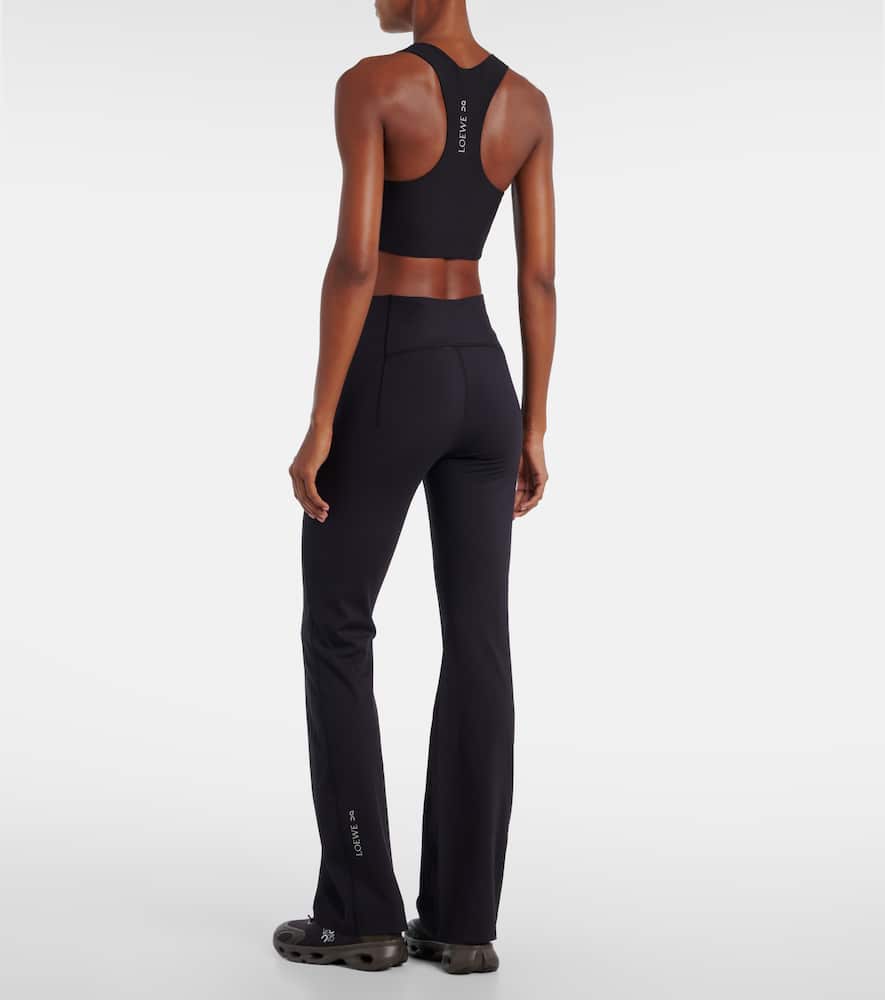 Loewe X On High-rise Flared Leggings In Black
