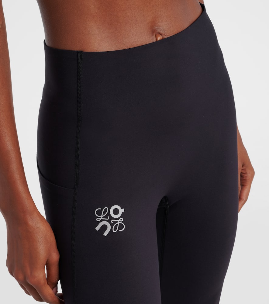 Loewe X On High-rise Flared Leggings In Black