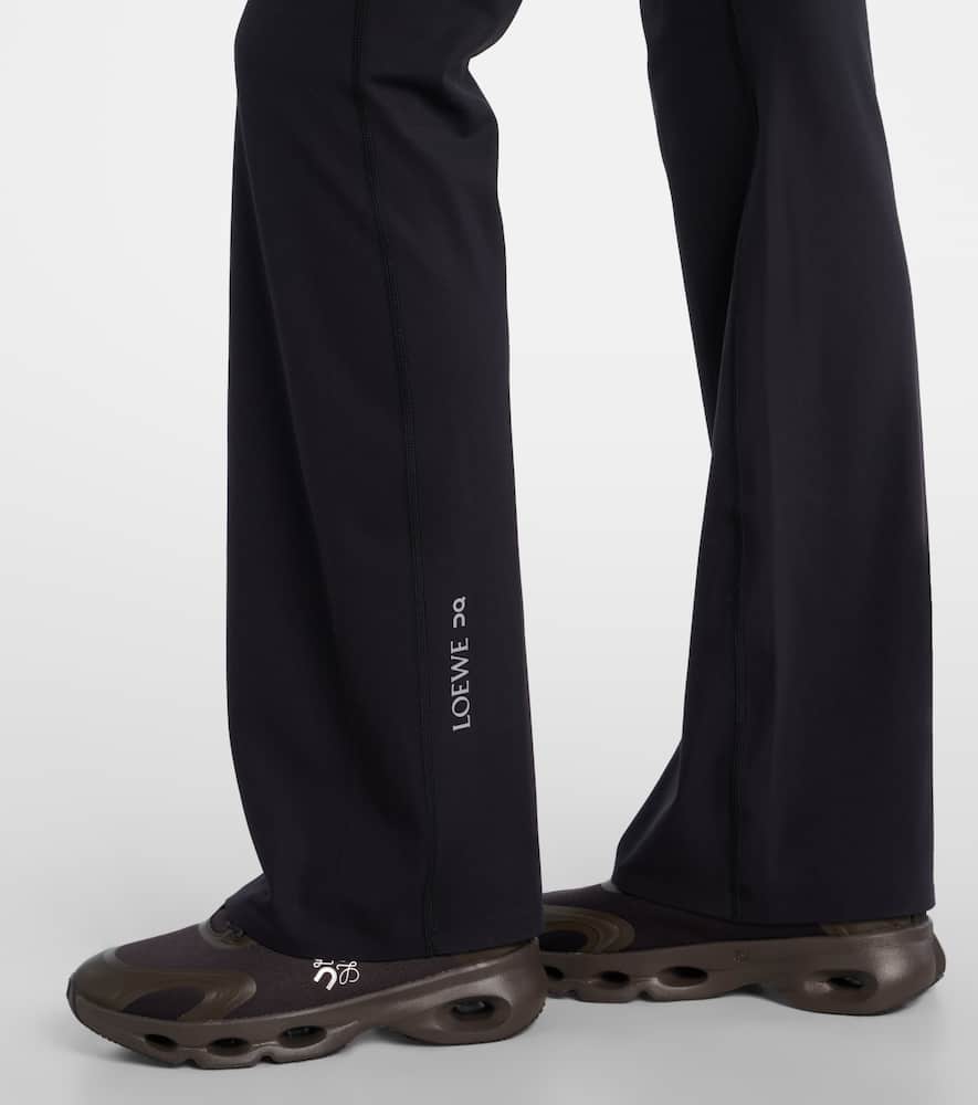 Loewe X On High-rise Flared Leggings In Black