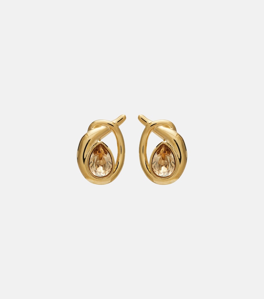 Oscar de la Renta Looped crystal-embellished earrings