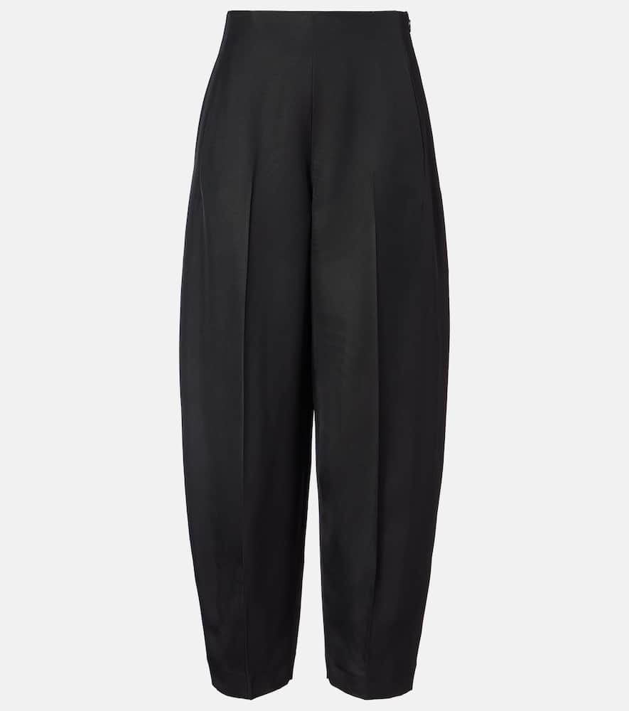 Fforme Yvette Barrel-leg Pants In Black
