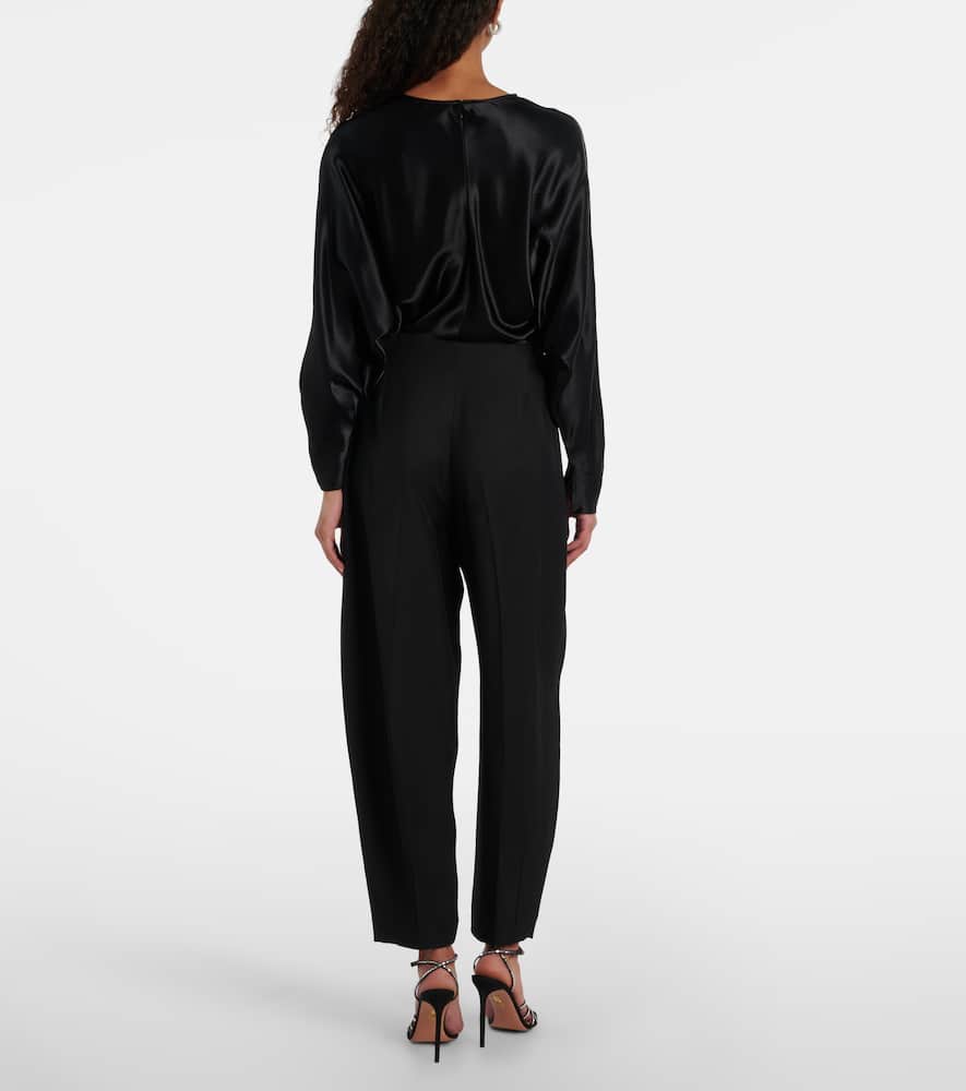 Fforme Yvette Barrel-leg Pants In Black