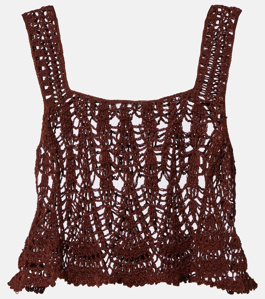 Anna Kosturova Crochet cotton crop top
