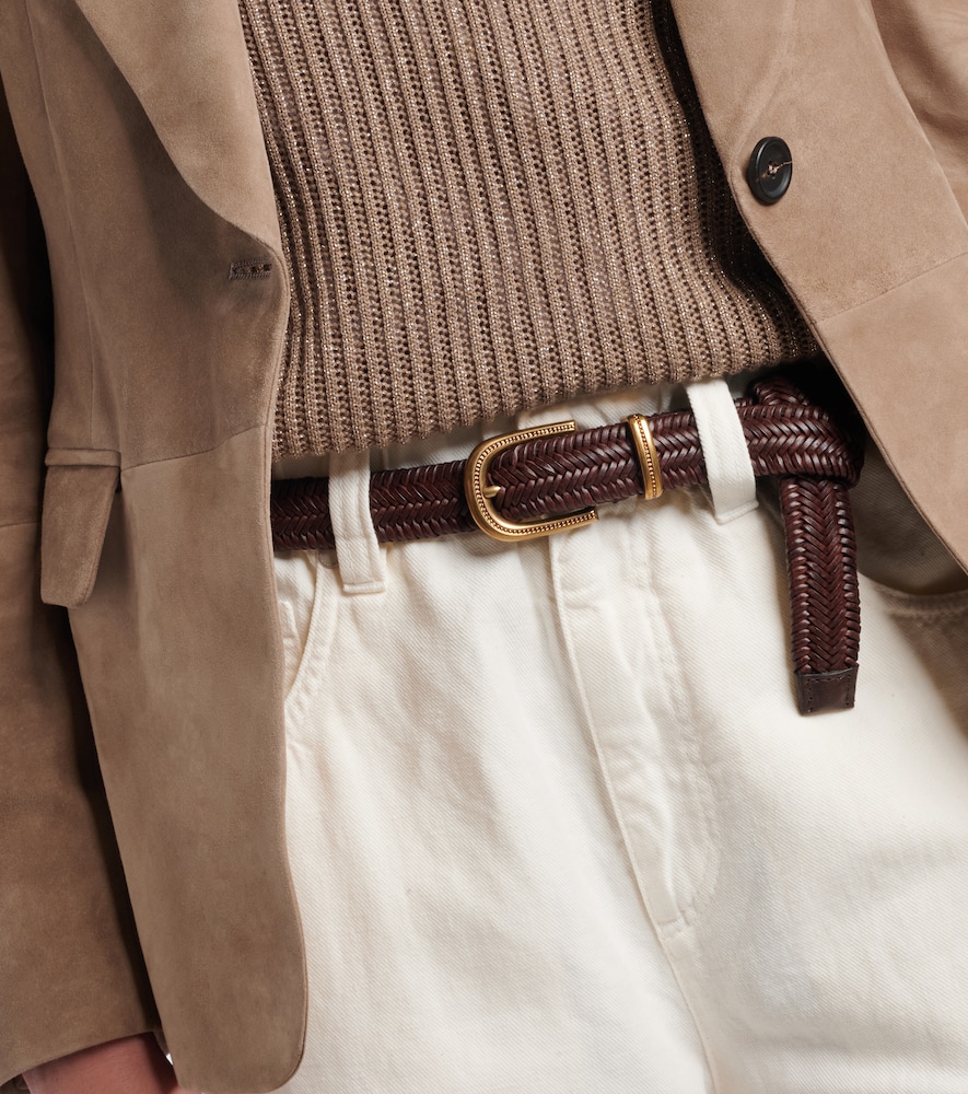 Brunello Cucinelli Brunello Cucinelli Braided Leather Belt 
