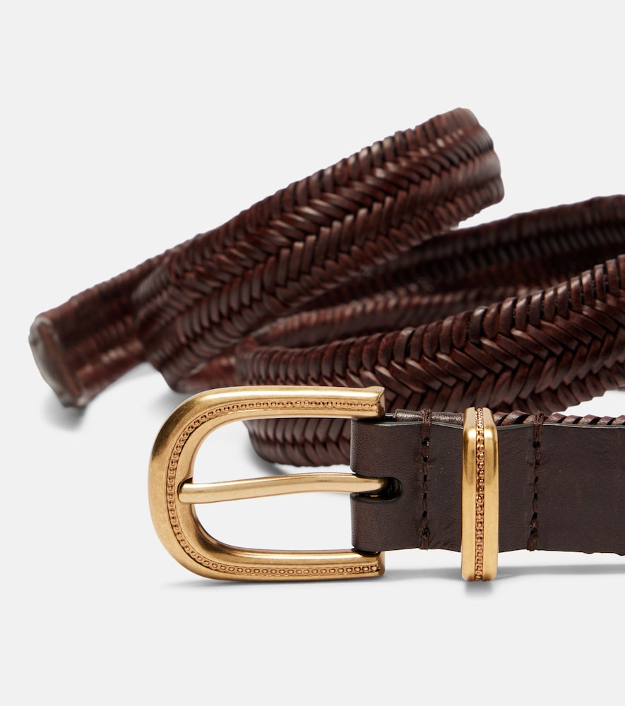  Brunello Cucinelli Brunello Cucinelli Braided Leather Belt 