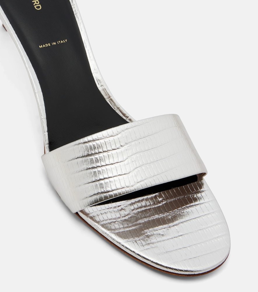  Tom Ford Tom Ford 55 Metallic Leather Mules 
