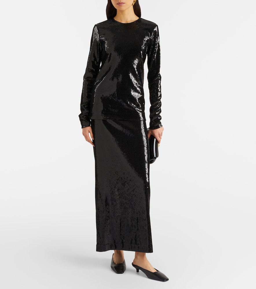 Sequined Maxi Skirt
